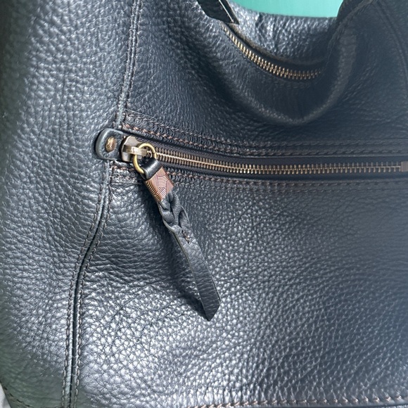 The Sak Black pebbled Leather Hobo Bag purse - Picture 14 of 16